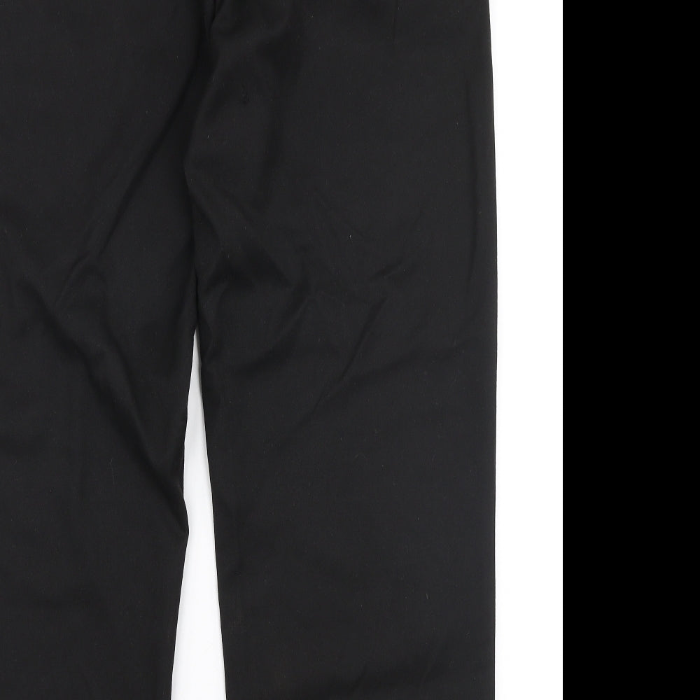 Taylor & Wright Mens Black Polyester Trousers Size 34 in L28 in Regular Zip