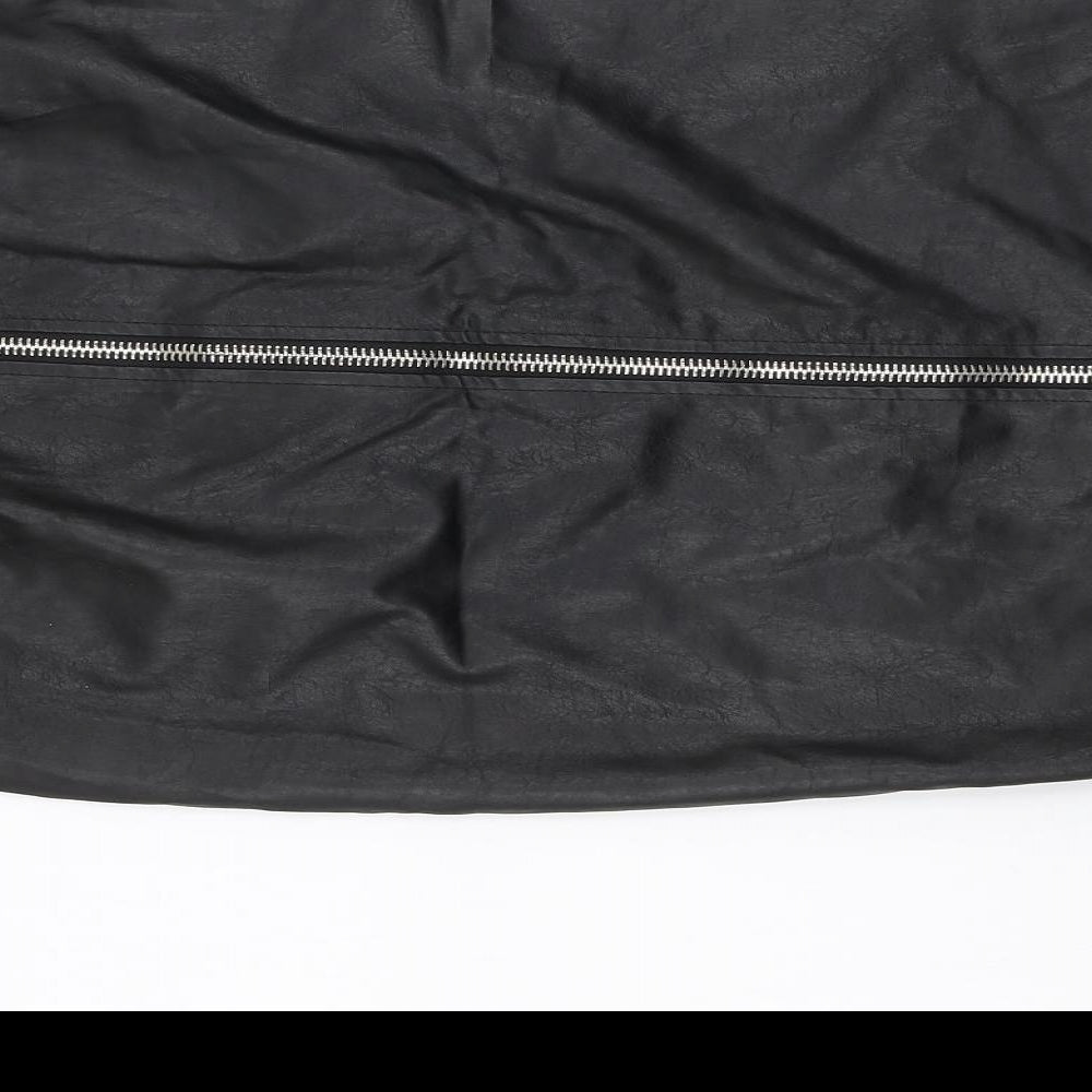 Cherry Koko Womens Black Polyester Straight & Pencil Skirt Size M Zip