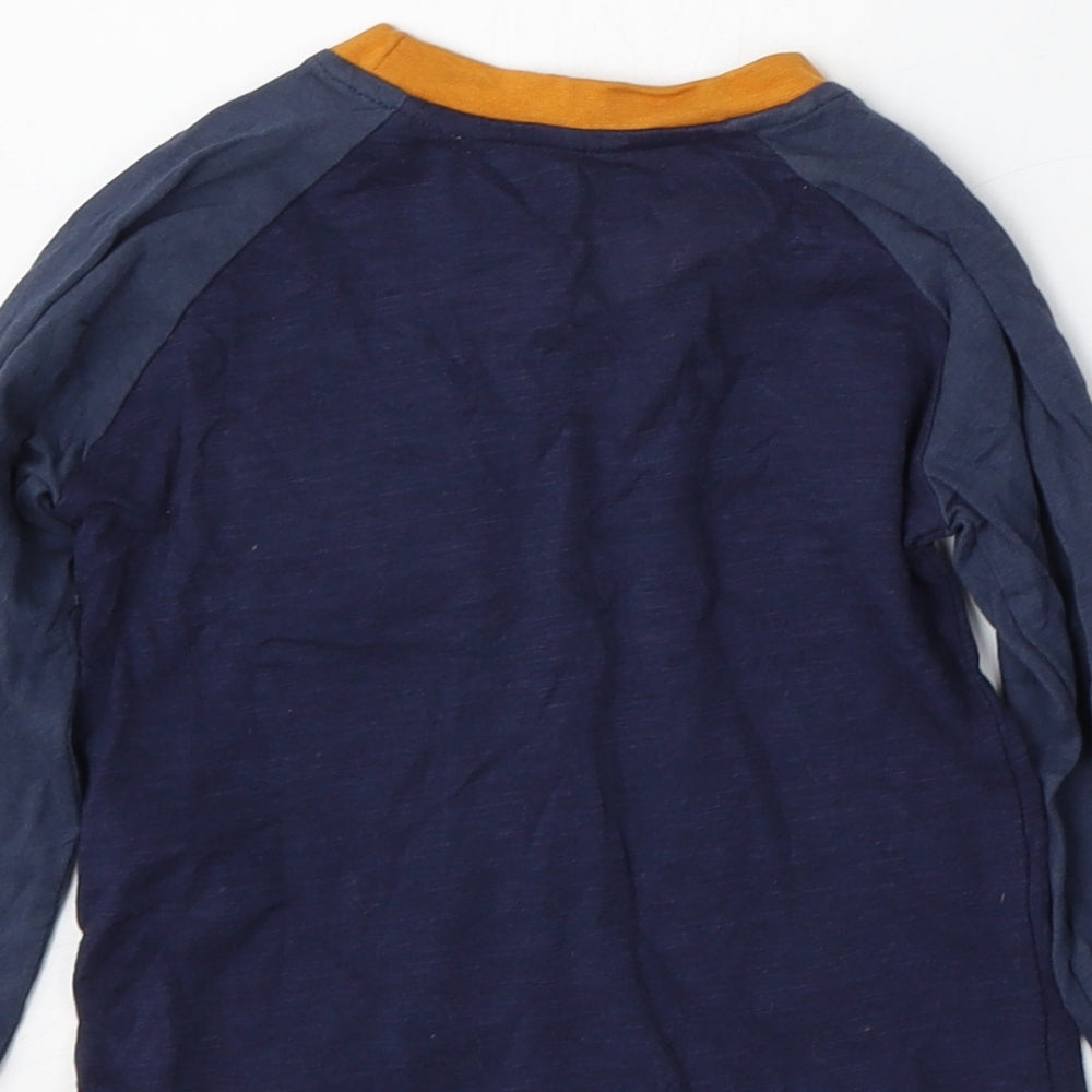 Primark Boys Blue Cotton Basic T-Shirt Size 12-18 Months Round Neck