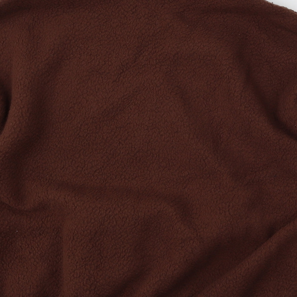 SheIn Womens Brown Polyester Pullover Sweatshirt Size M Zip