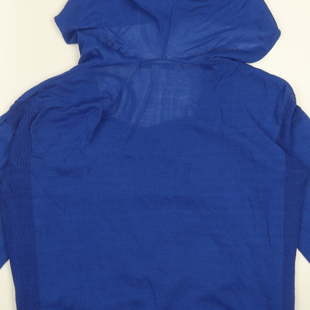 NEXT Womens Blue V-Neck Viscose Pullover Jumper Size 10