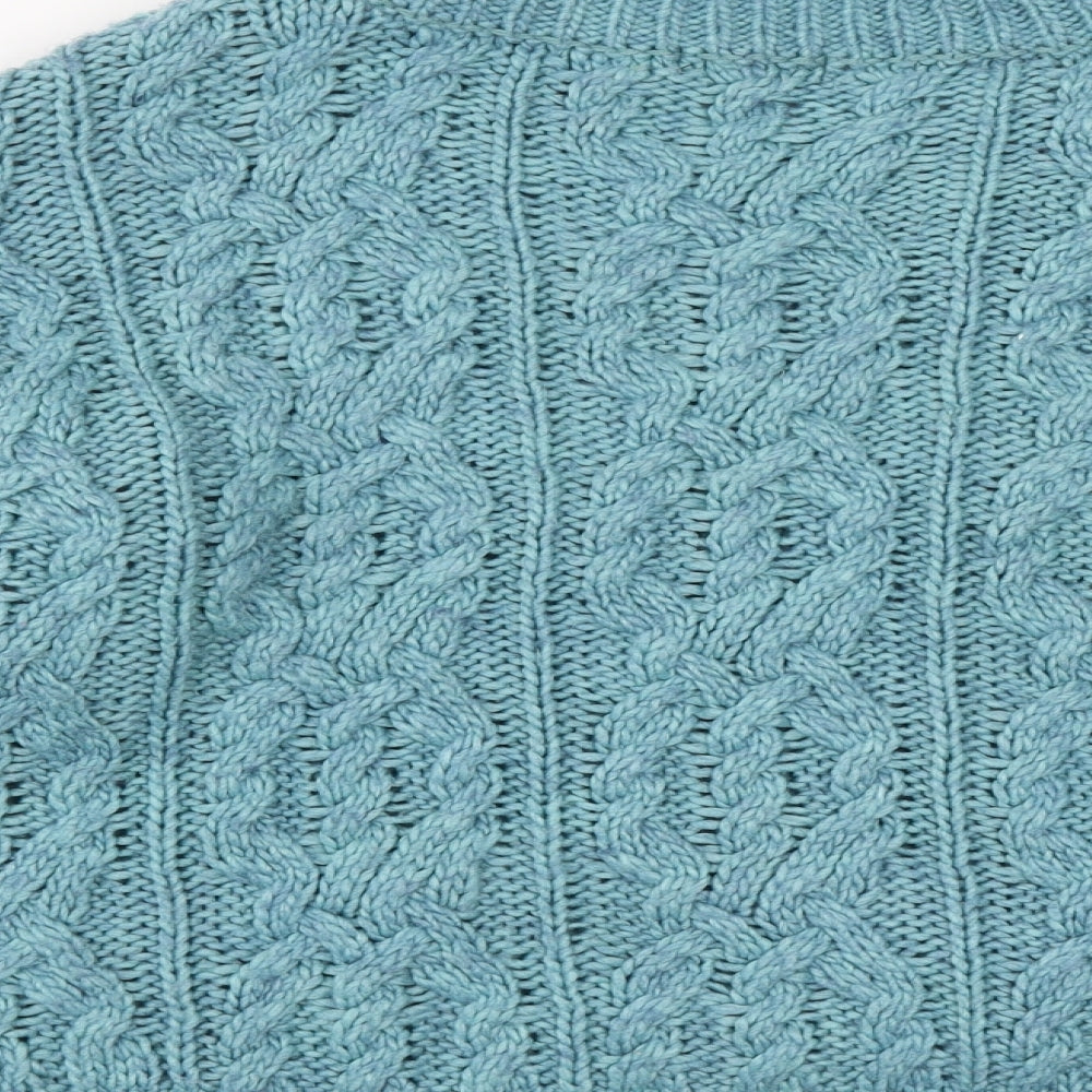 H&M Womens Green Roll Neck Acrylic Pullover Jumper Size M