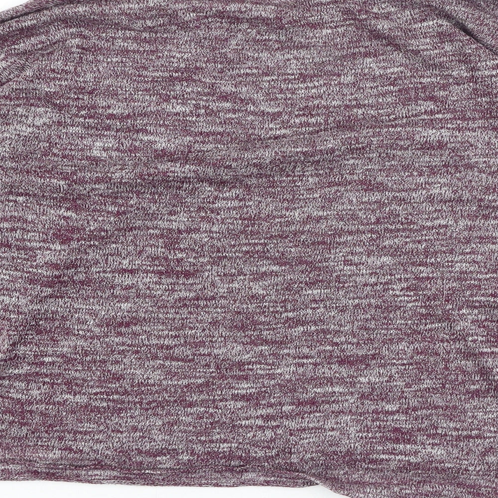 Divided Womens Purple Round Neck Polyester Pullover Jumper Size M