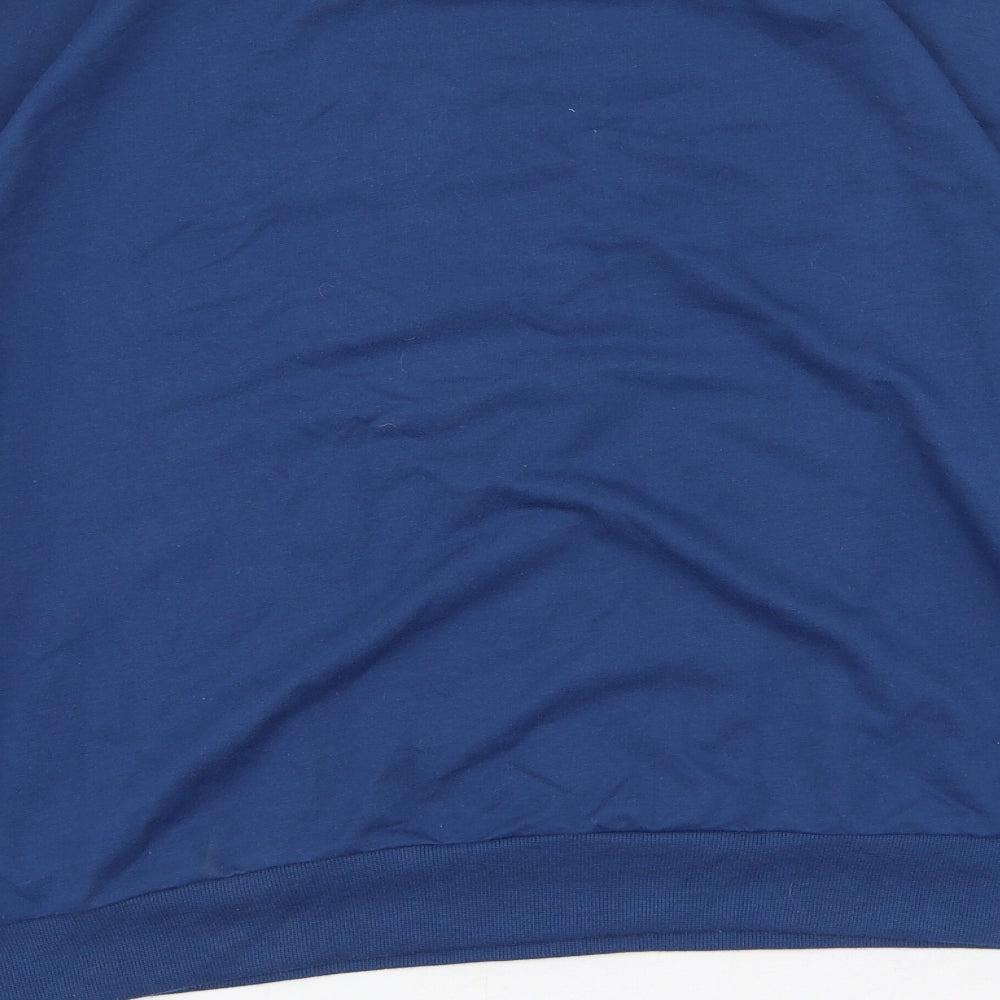 ROMWE Womens Blue Polyester Pullover Sweatshirt Size M