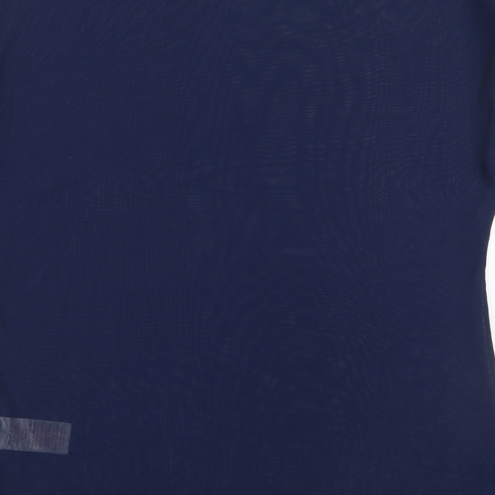 Peacocks Womens Blue Polyester Basic T-Shirt Size 10 Round Neck