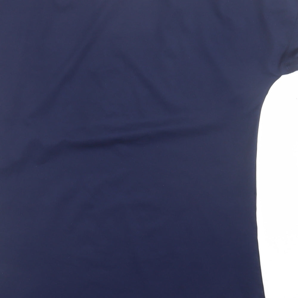 Dunnes Stores Mens Blue Polyester Basic T-Shirt Size S Crew Neck Pullover