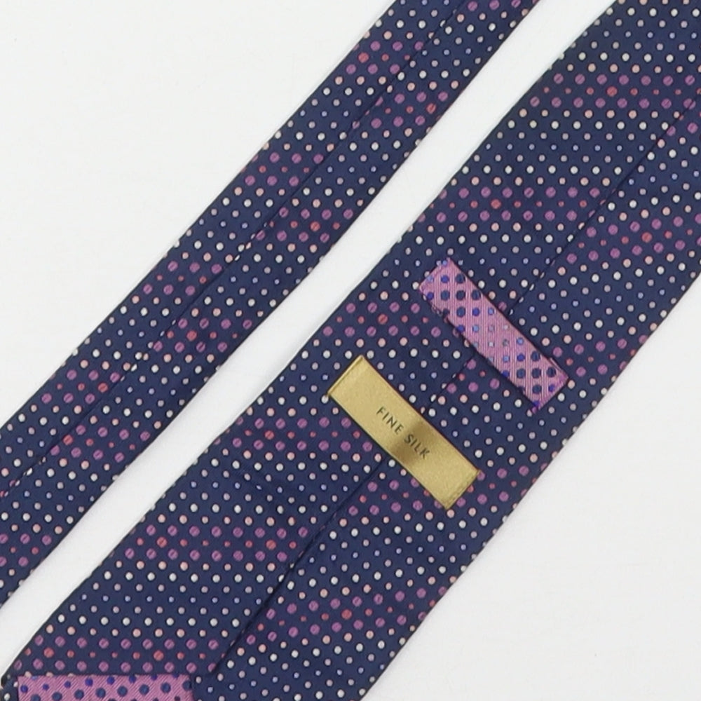 Marks & Spencer Mens Multicoloured Polka Dot Silk Pointed Tie One Size