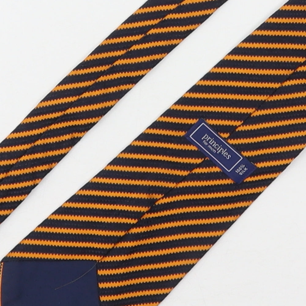 Principles Mens Multicoloured Striped Silk Pointed Tie One Size