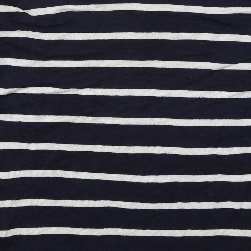 Atmosphere Womens Blue Boat Neck Striped Viscose Pullover Jumper Size 8