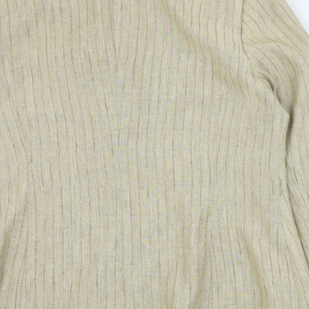 Wish Womens Beige Jacket Blazer Size 16 Button