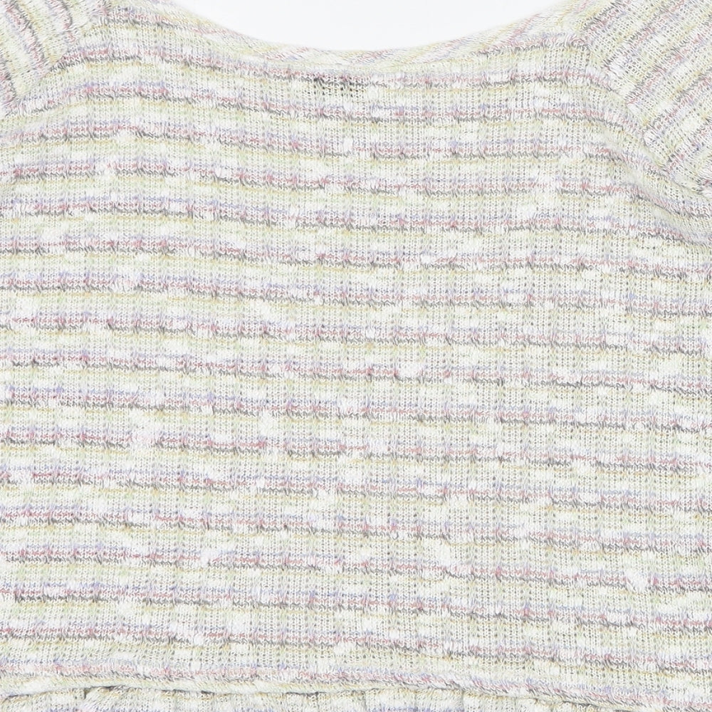 Miss Selfridge Womens Multicoloured Round Neck Viscose Pullover Jumper Size 10