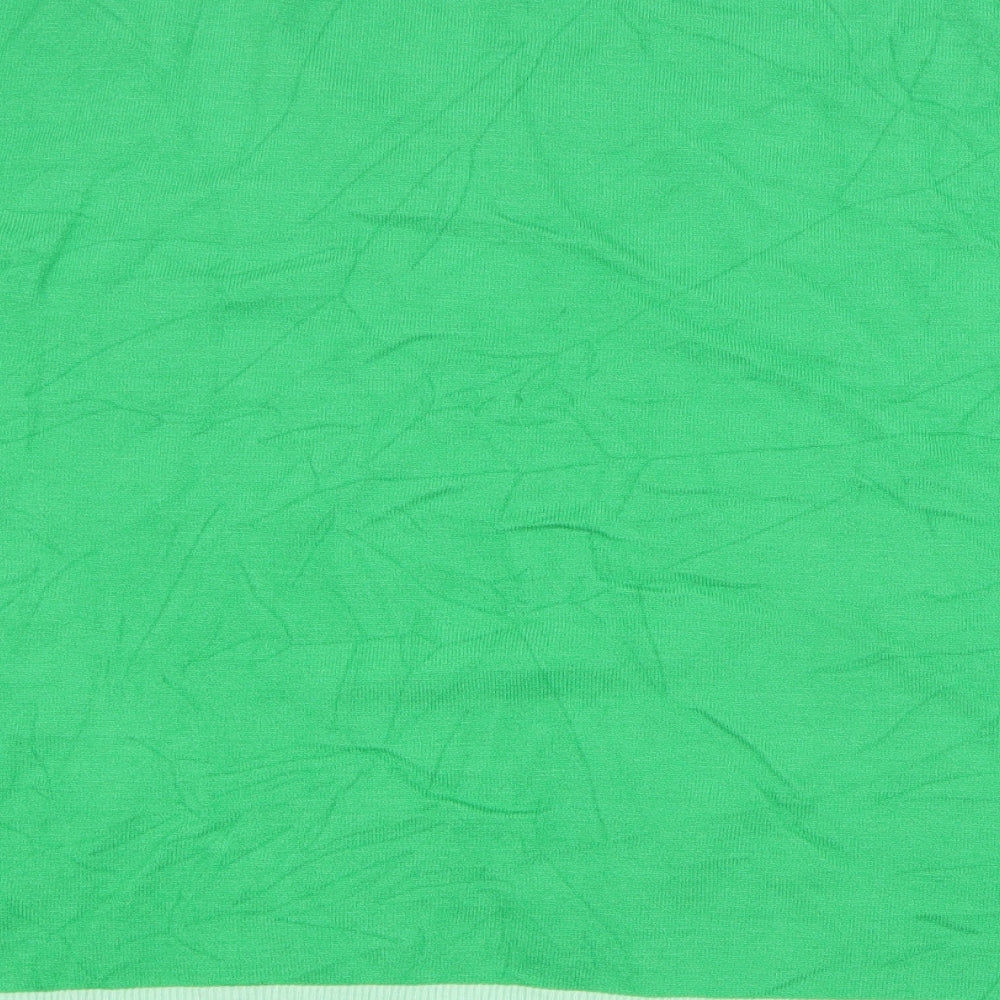 Marks & Spencer Womens Green V-Neck Viscose Pullover Jumper Size 14