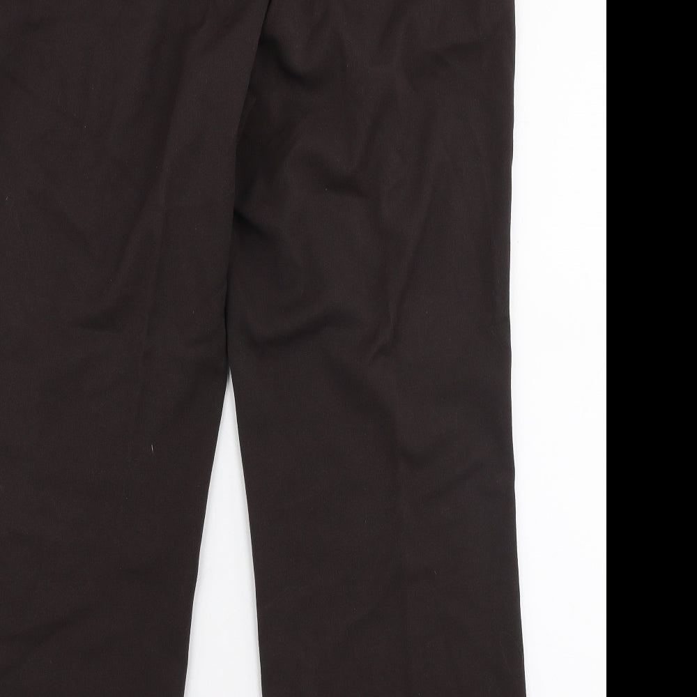 Anna Rose Womens Brown Polyester Trousers Size 14 L27 in Regular Zip