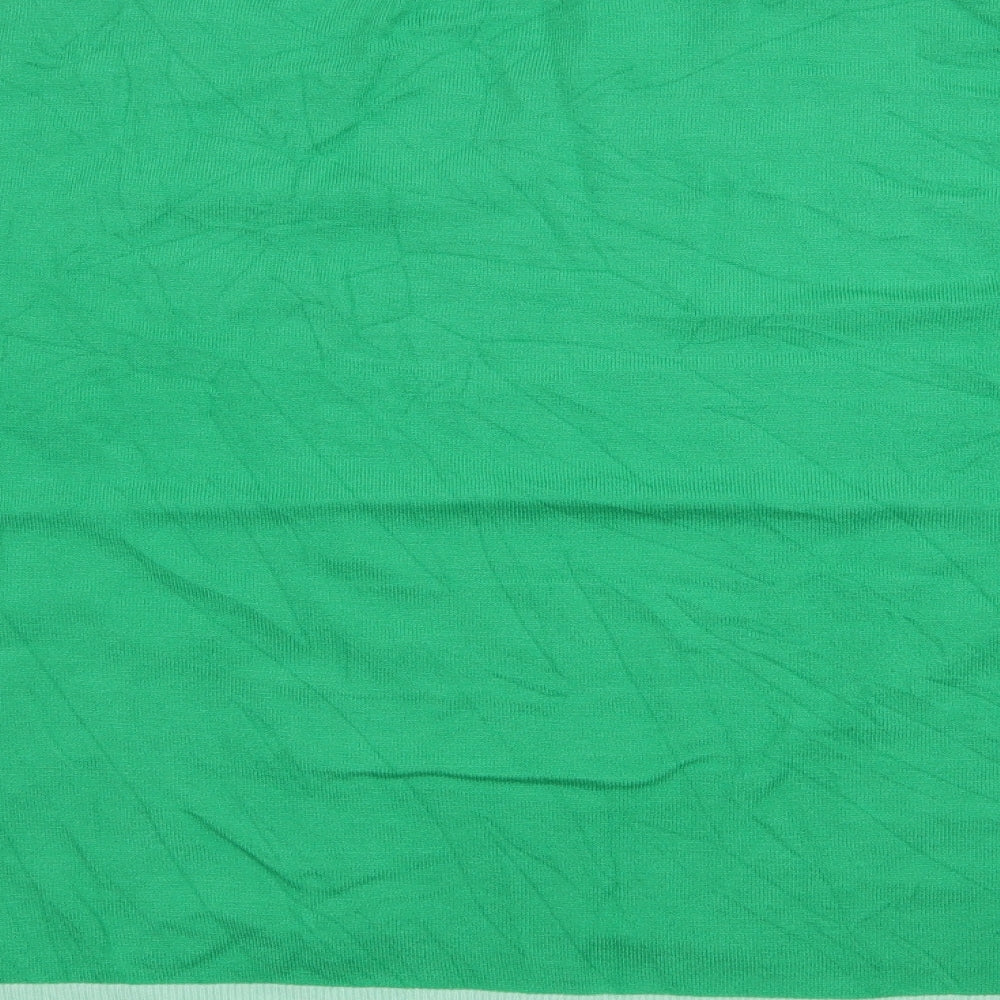 Marks and Spencer Womens Green V-Neck Viscose Pullover Jumper Size 14