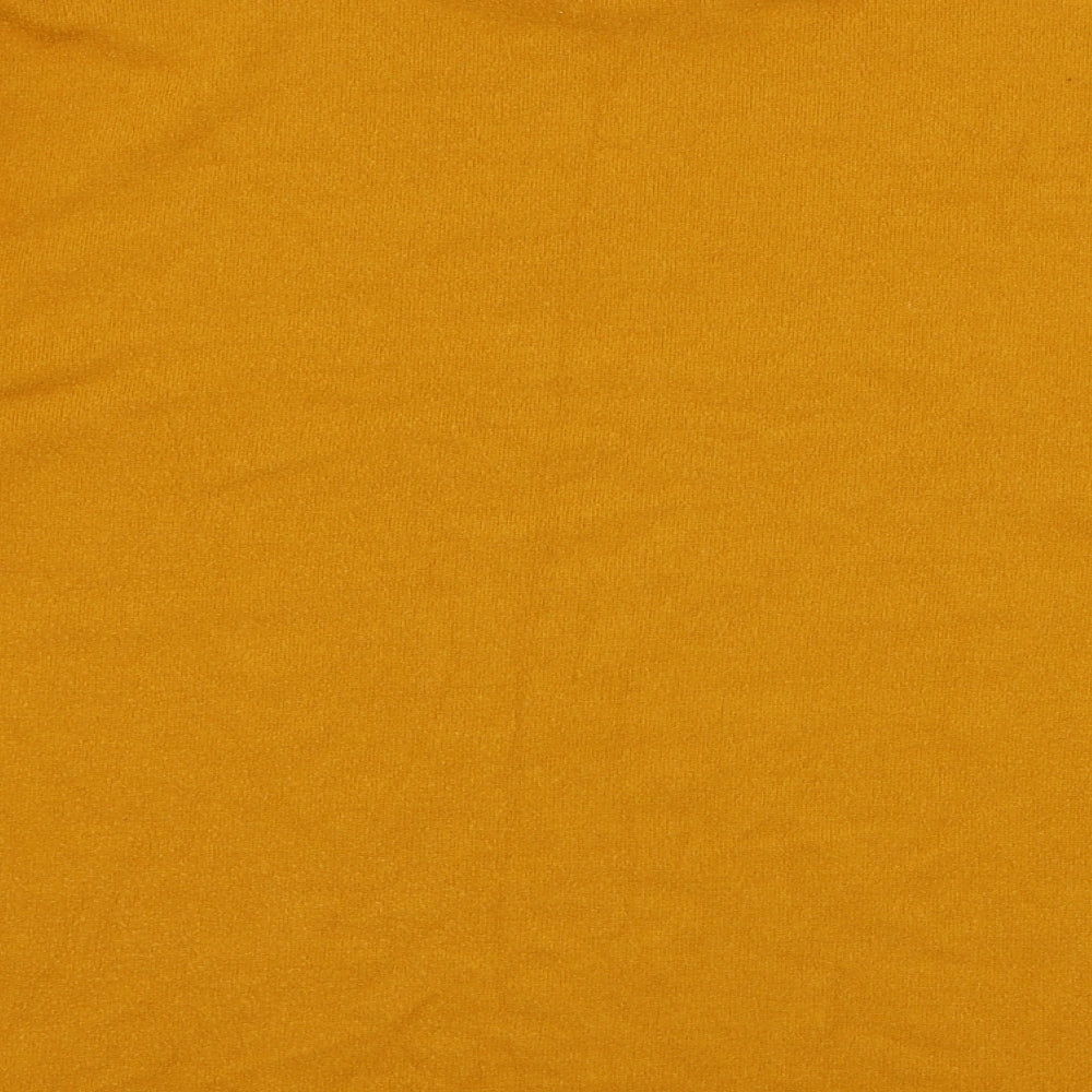 F&F Womens Yellow Round Neck Polyester Pullover Jumper Size 12