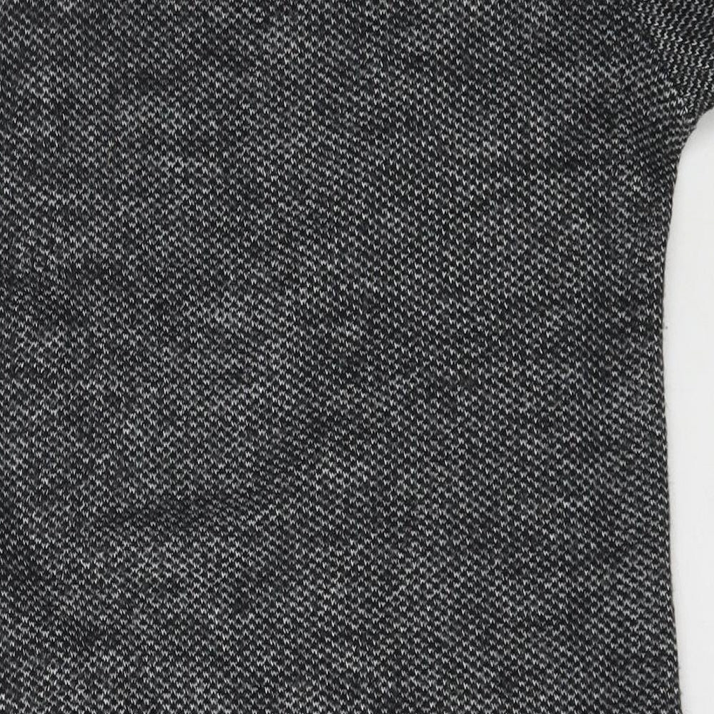 Quiz Womens Grey Acrylic Bodycon Size 10 Boat Neck Pullover
