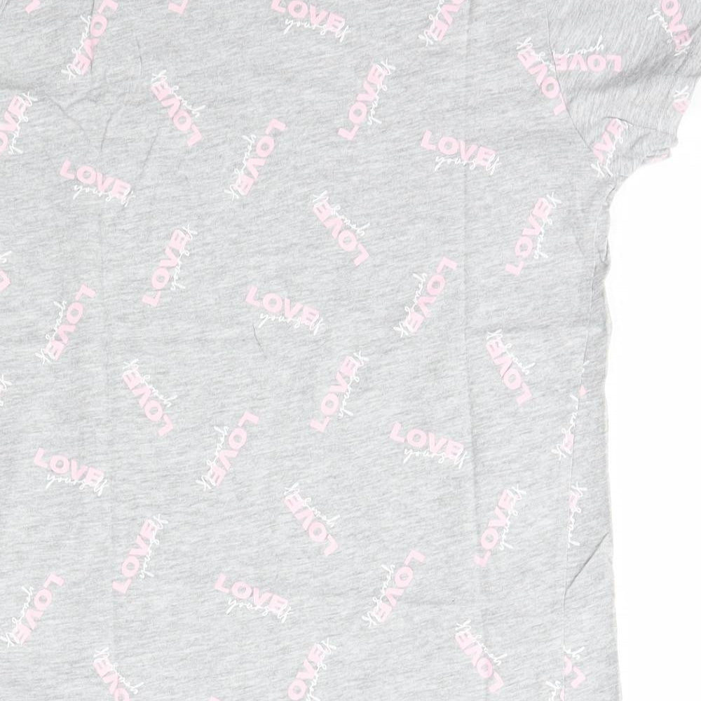 Primark Womens Grey Cotton Basic T-Shirt Size XS Crew Neck