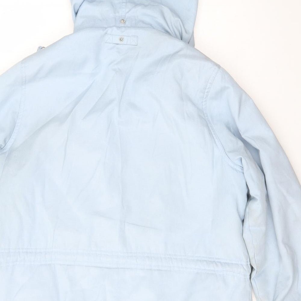 Daxon Womens Blue Anorak Coat Size L Zip
