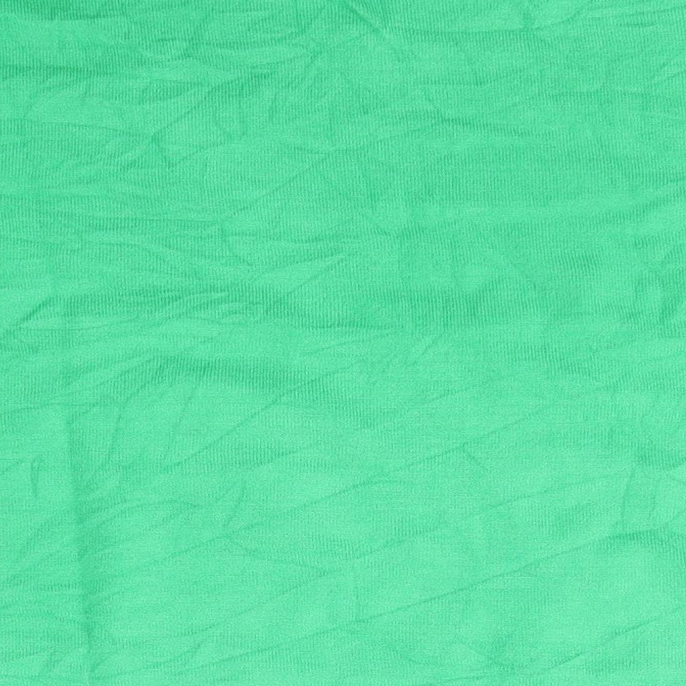 Marks and Spencer Womens Green V-Neck Viscose Pullover Jumper Size 16