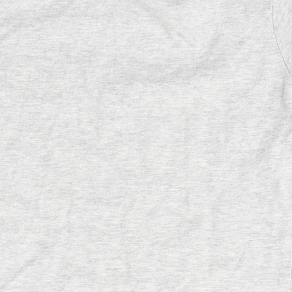 George Boys Grey Cotton Basic T-Shirt Size 12 Months Crew Neck Snap