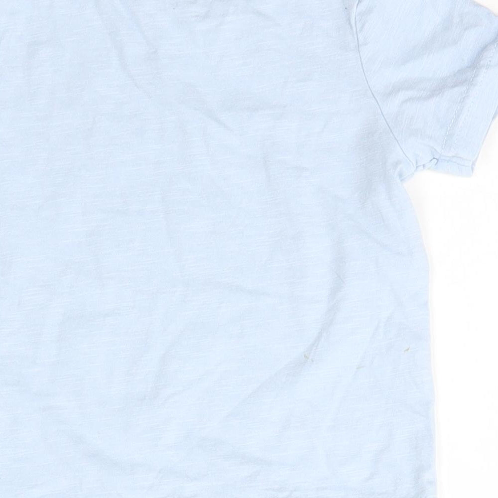 George Boys Blue Cotton Basic T-Shirt Size 12 Months Crew Neck Pullover