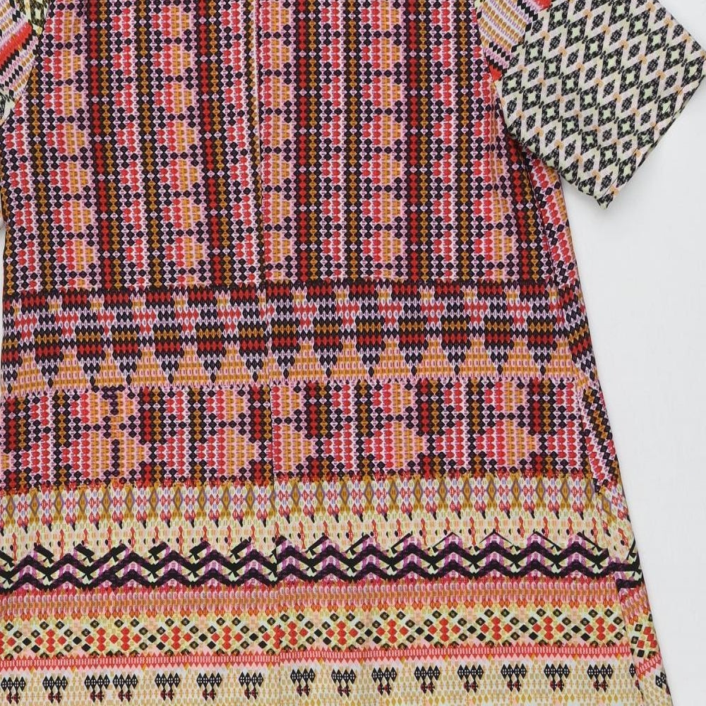 Glamorous Womens Multicoloured Fair Isle Polyester A-Line Size XS Round Neck