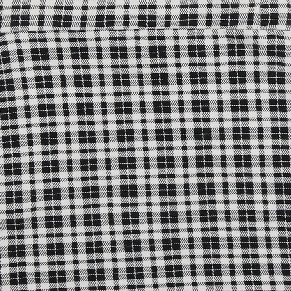 New Look Girls Black Plaid Cotton A-Line Skirt Size 10-11 Years Regular