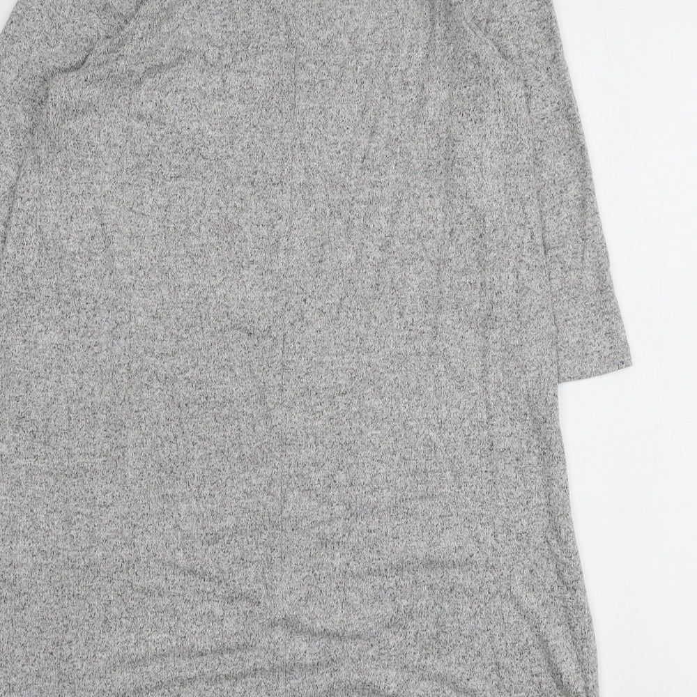 TU Womens Grey Viscose Jumper Dress Size 8 Round Neck