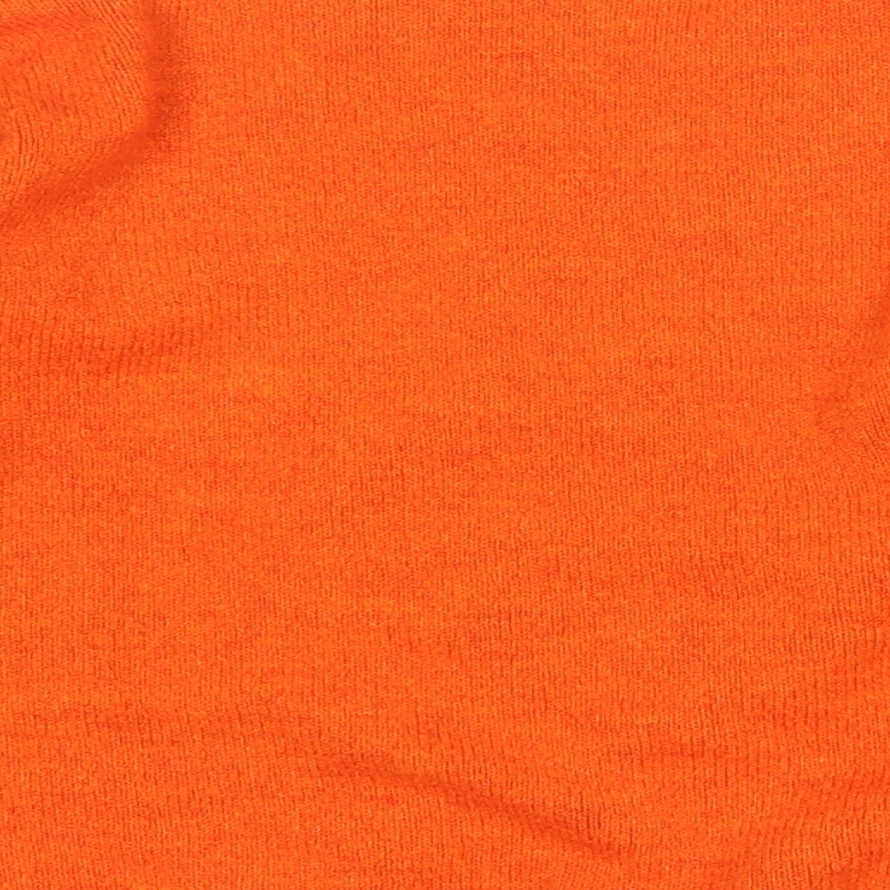 M&Co Girls Orange Round Neck Acrylic Pullover Jumper Size 9-10 Years - Live Your Dream,