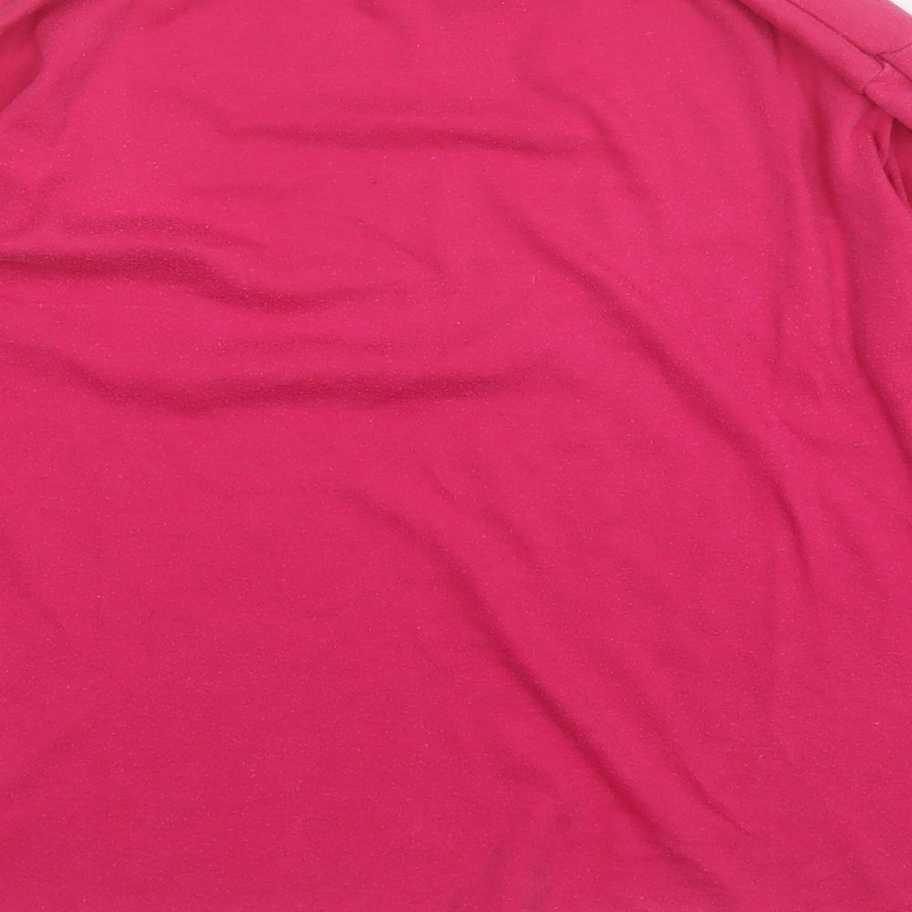 Preworn Womens Pink Roll Neck Cotton Pullover Jumper Size S