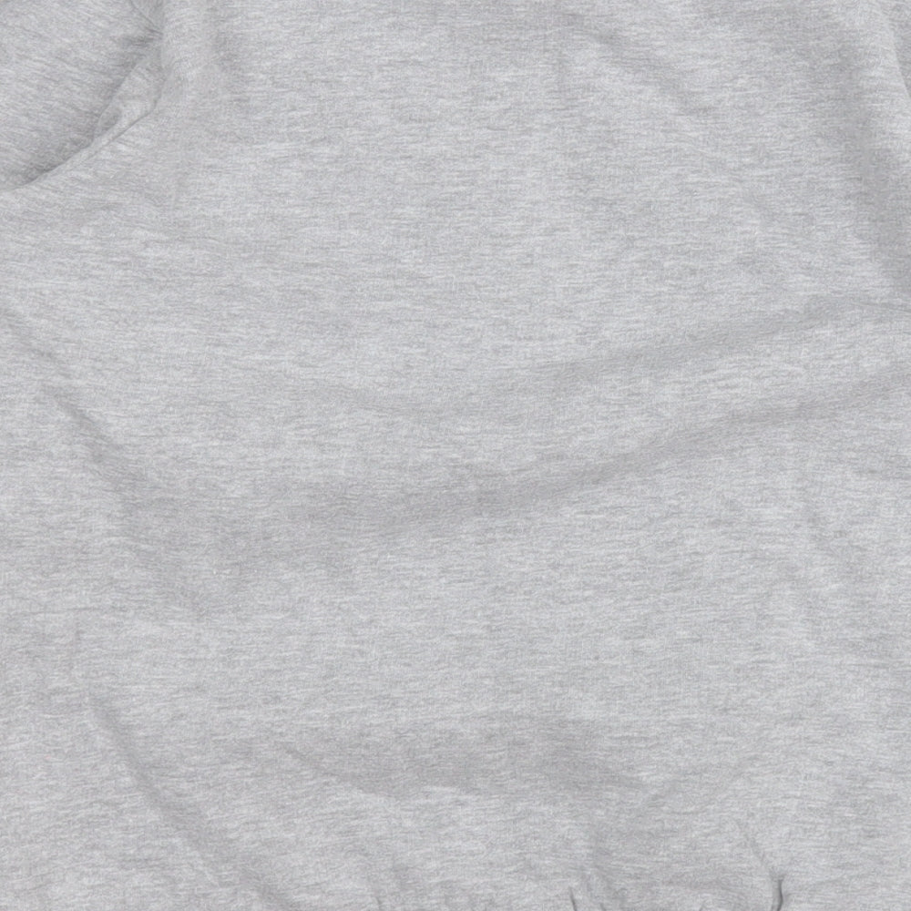 Disney Girls Grey Cotton Pullover Sweatshirt Size 10-11 Years - Mickey Mouse Christmas