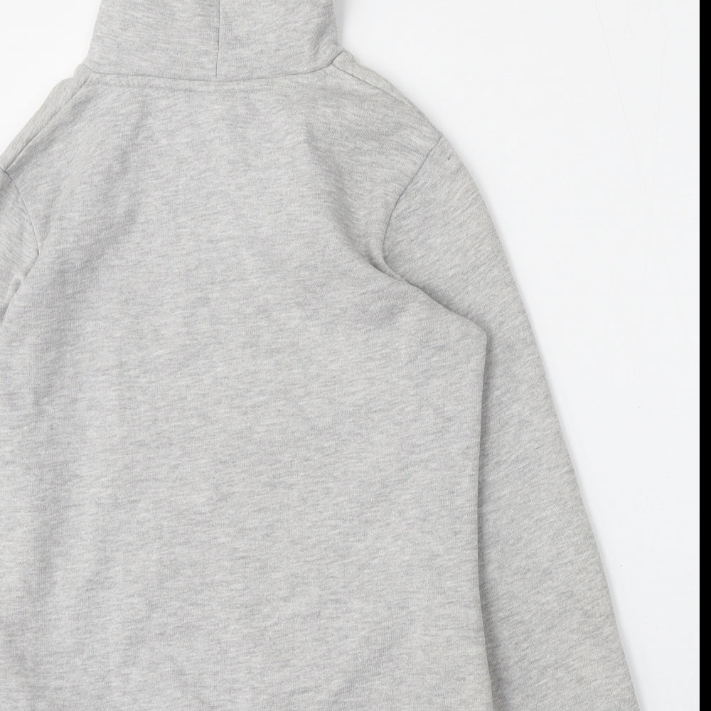 LA Gear Womens Grey Polyester Pullover Hoodie Size 10 Tie