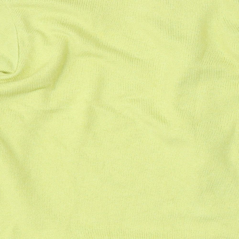 Keeno Womens Green Round Neck Nylon Cardigan Jumper Size M
