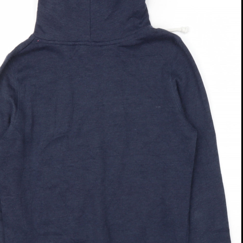 Cotton On Body Womens Blue Polyester Pullover Hoodie Size 12 - French Slogan