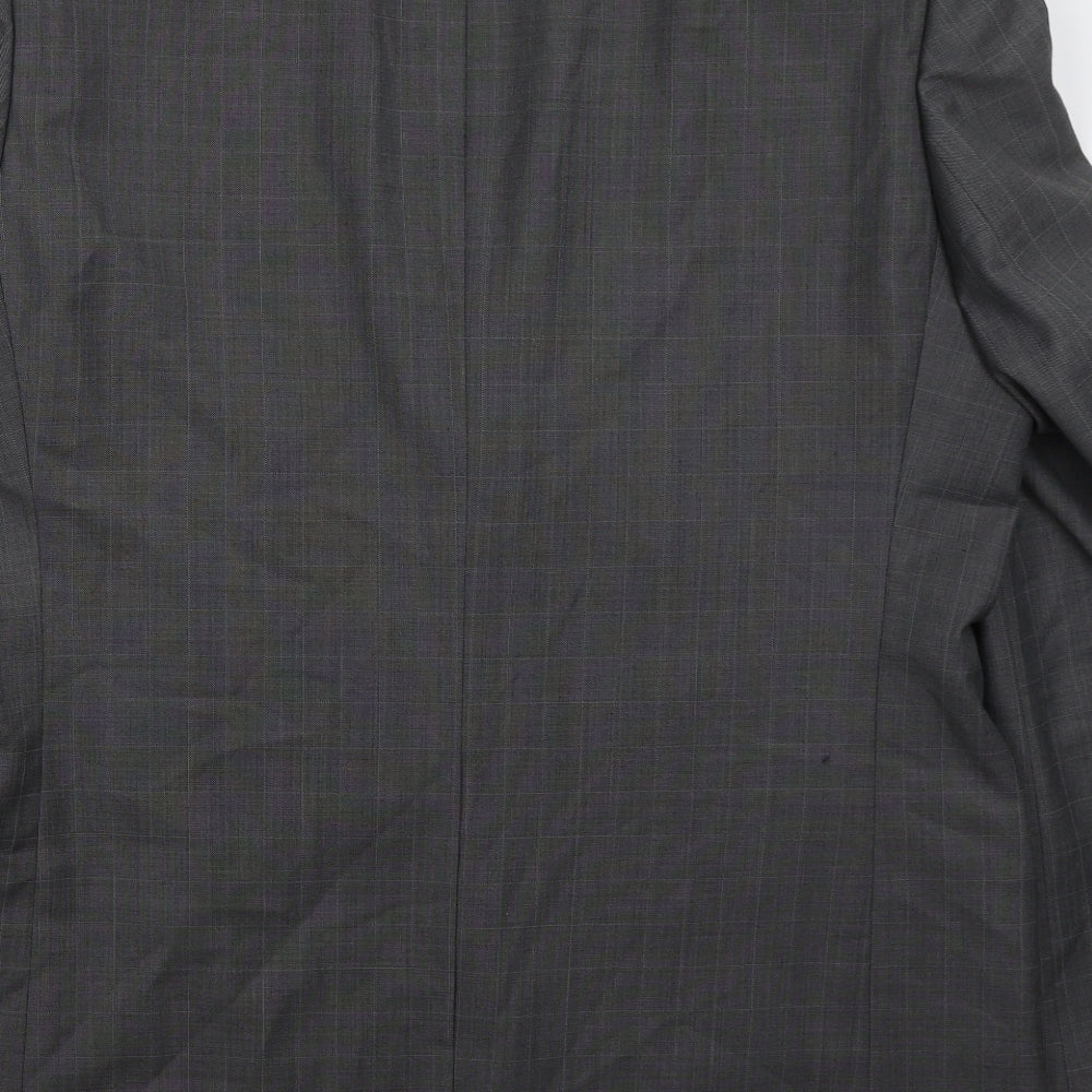 NEXT Mens Grey Check Wool Jacket Suit Jacket Size 42
