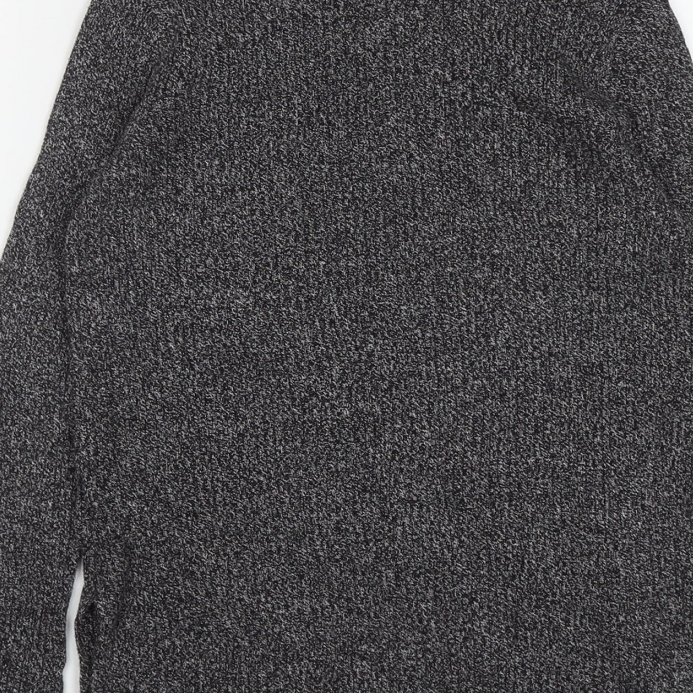 H&M Womens Grey Round Neck Cotton Pullover Jumper Size S