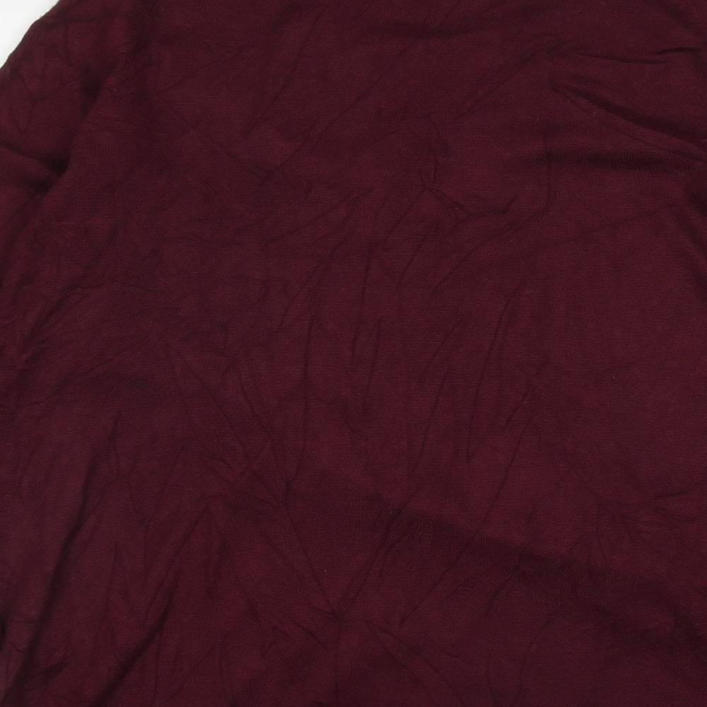 Love Scarlett Womens Purple V-Neck Rayon Pullover Jumper Size XL