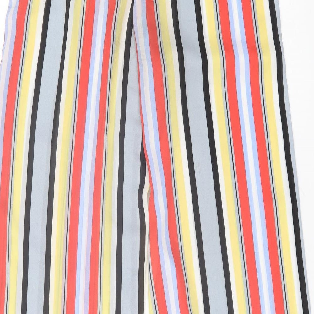 I SAW IT FIRST Womens Multicoloured Striped Polyester Trousers Size 10 L30 in Regular Zip