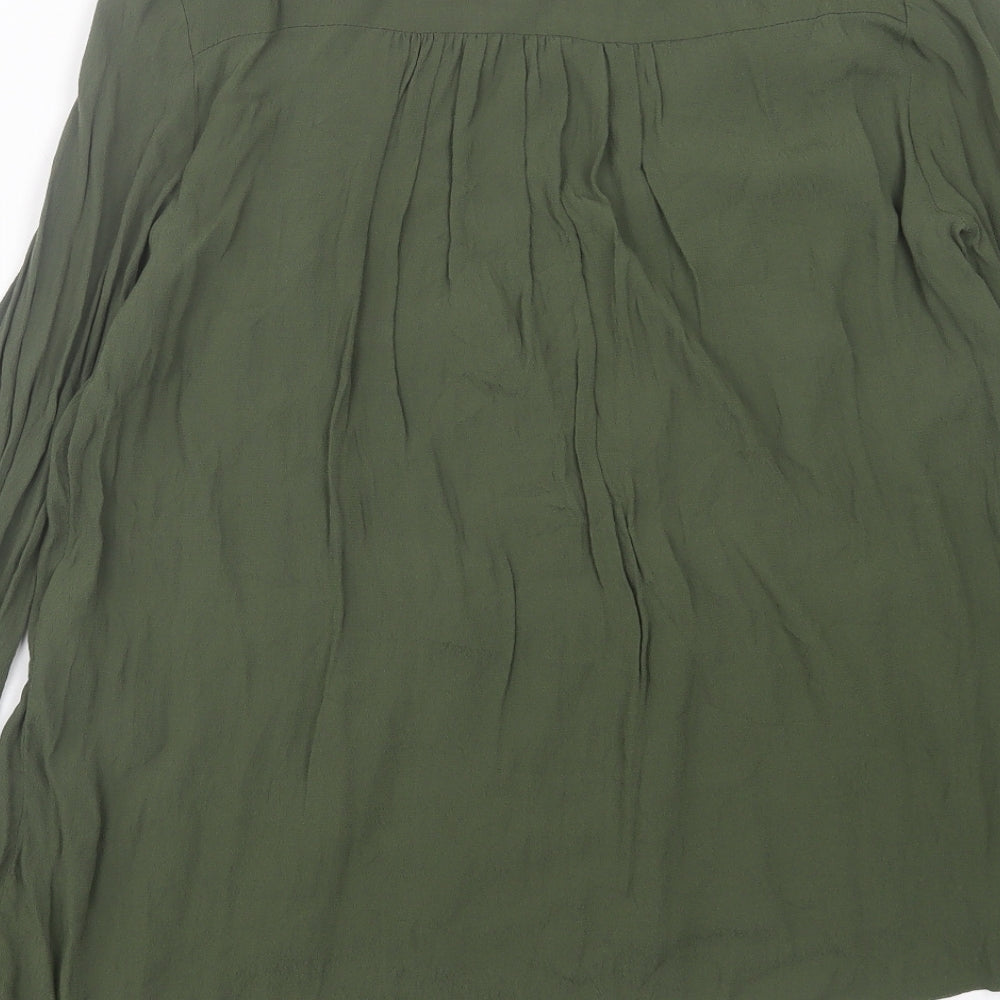 ASOS Womens Green Viscose Basic Blouse Size 12 V-Neck