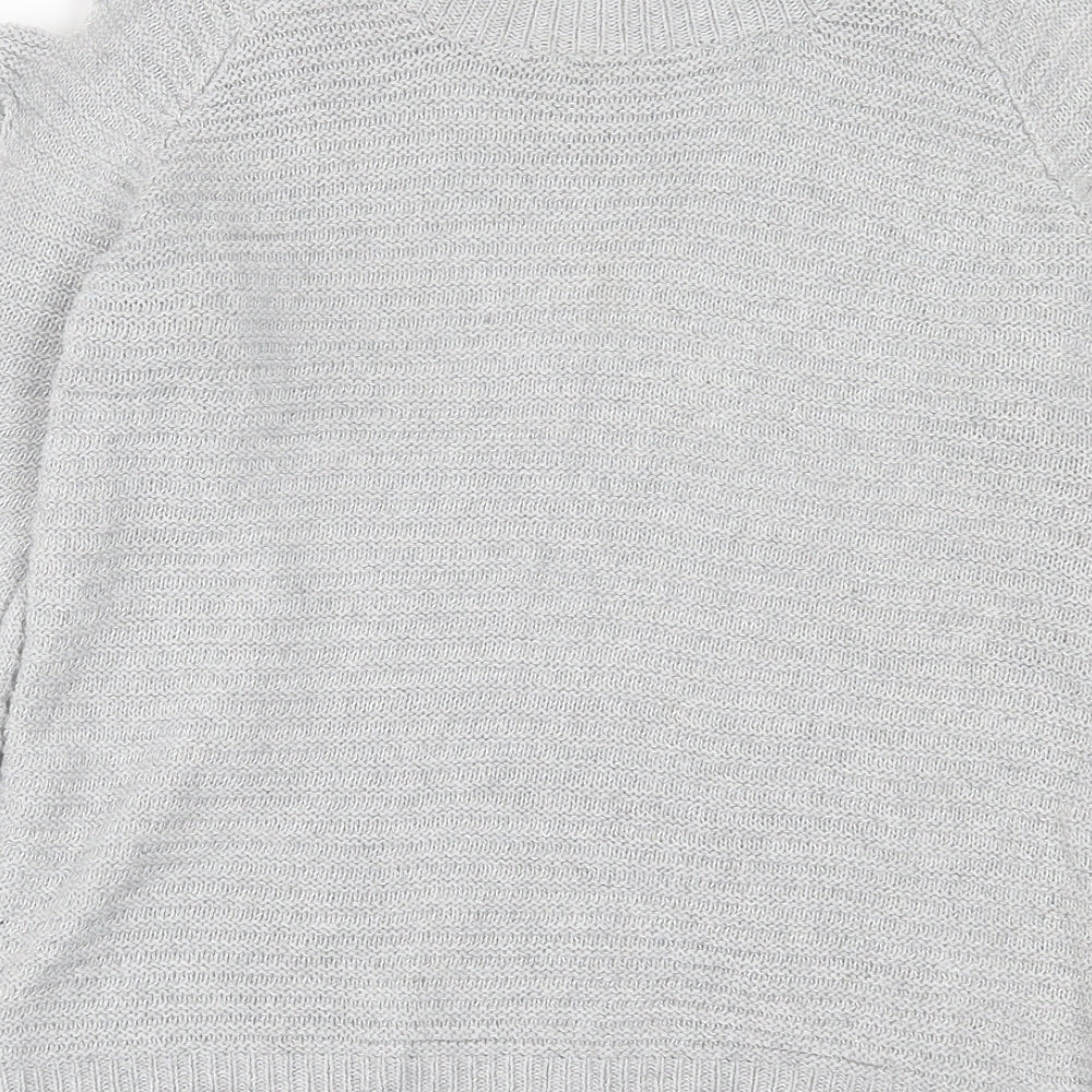 Preworn Womens Grey Crew Neck Acrylic Pullover Jumper Size S