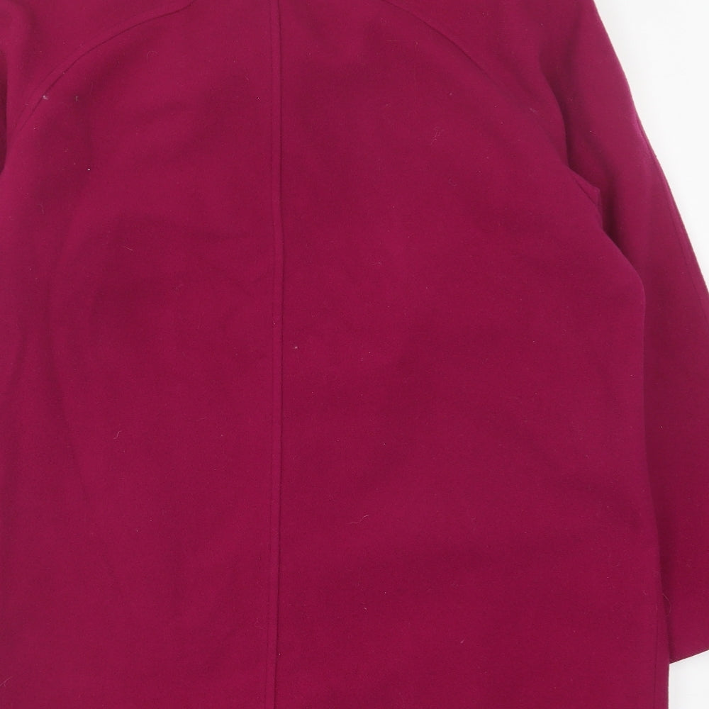 eastext Womens Purple Jacket Coat Size 12 Button