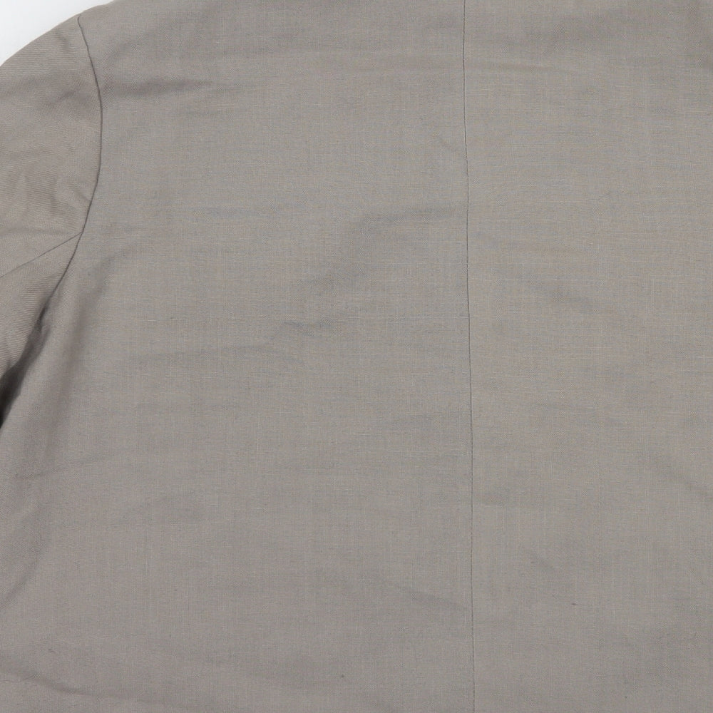 Preworn Womens Grey Jacket Blazer Size 18 Button