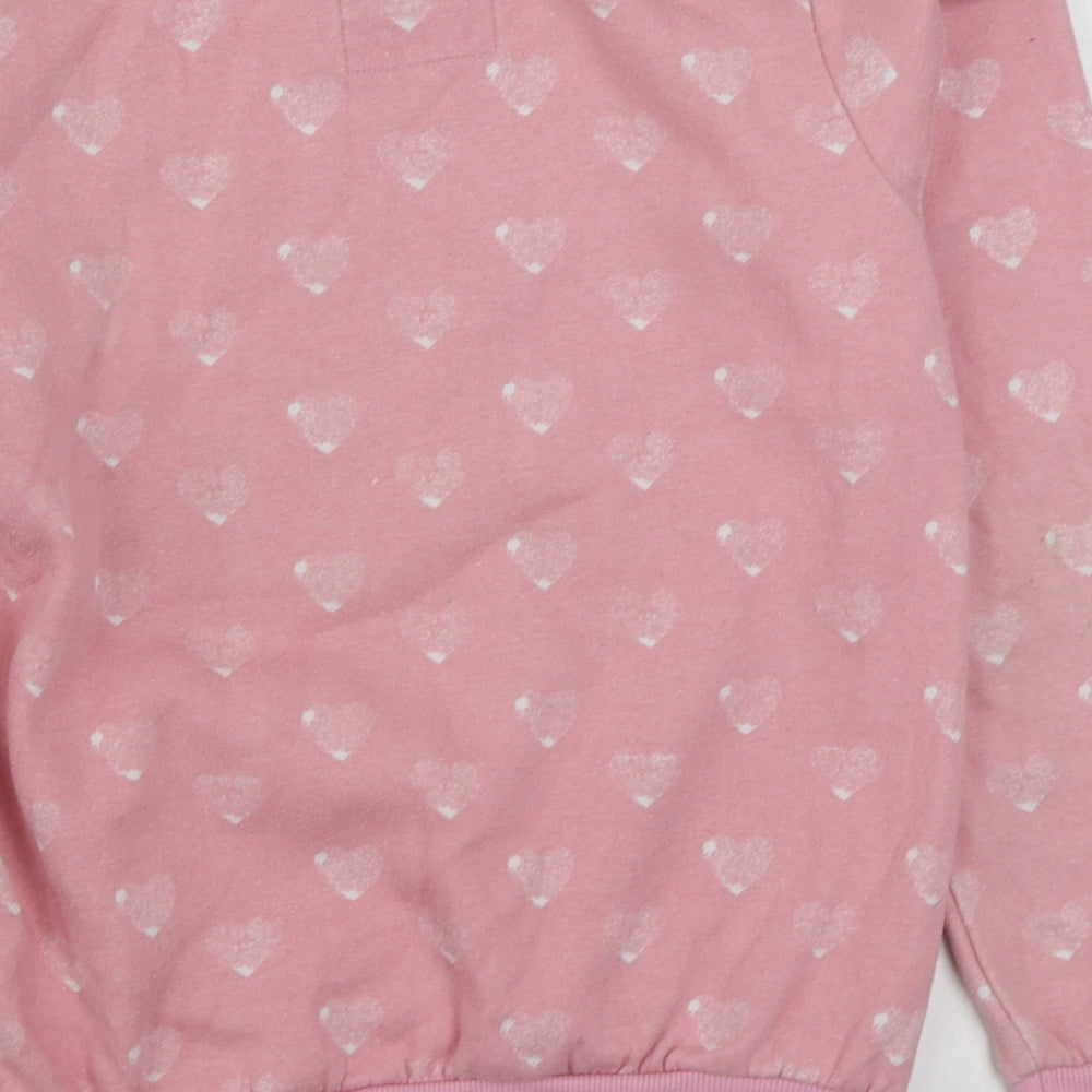 Lee Copper Girls Pink Geometric Cotton Pullover Sweatshirt Size 13 Years Pullover