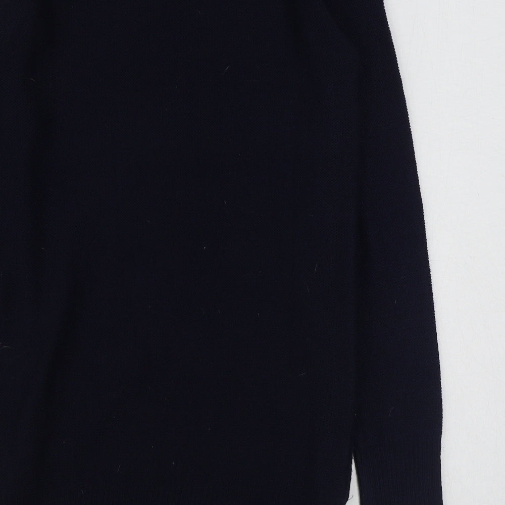 Matalan Womens Blue Boat Neck Acrylic Pullover Jumper Size S