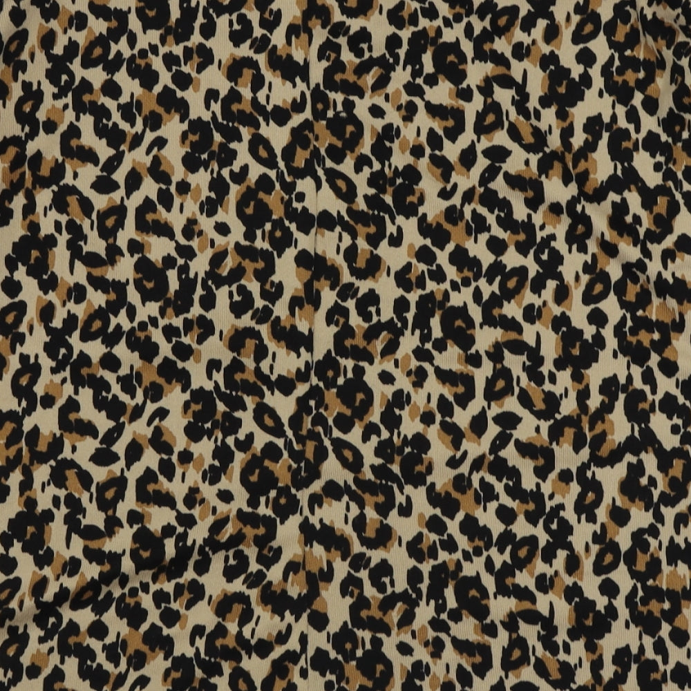 New Look Womens Brown Animal Print Polyester Pullover Sweatshirt Size M Pullover
