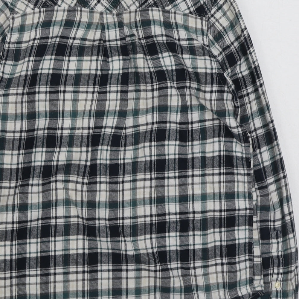 Lee Mens Green Plaid Cotton Button-Up Size XS Collared Button