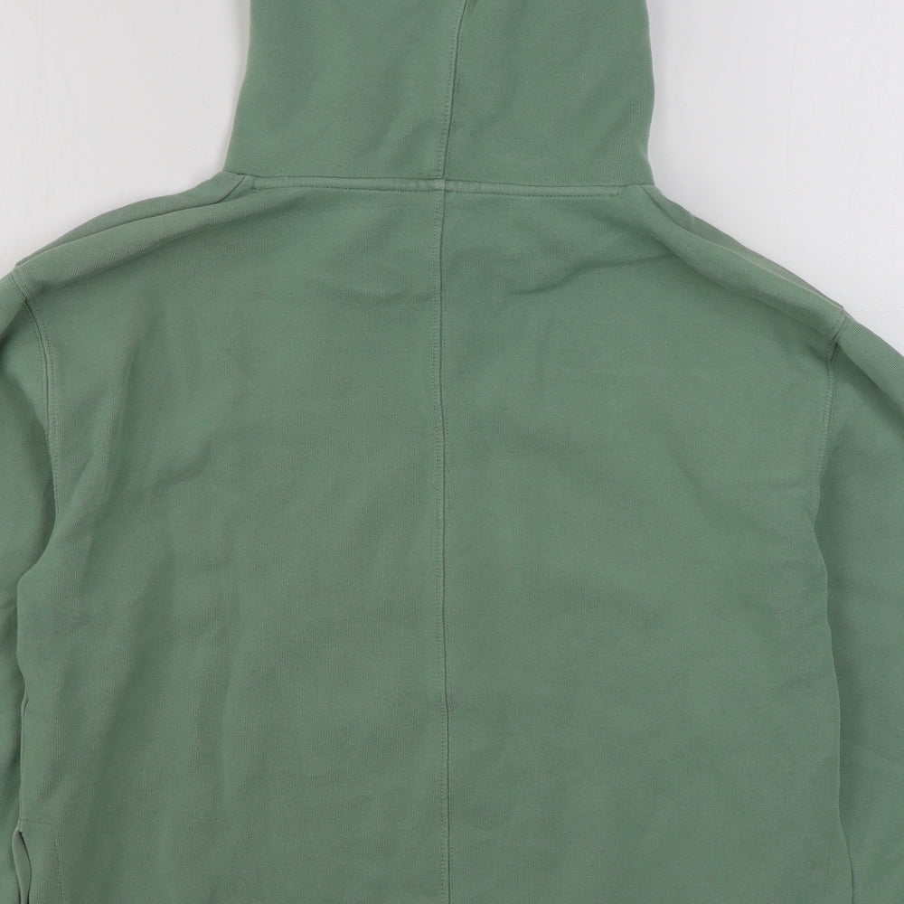 Topshop Womens Green Viscose Pullover Hoodie Size S Pullover