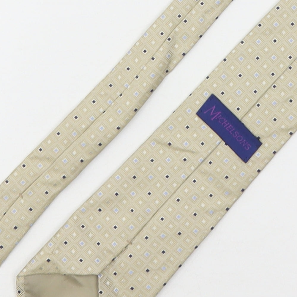 Michelsons Mens Multicoloured Plaids & Checks Silk Pointed Tie One Size