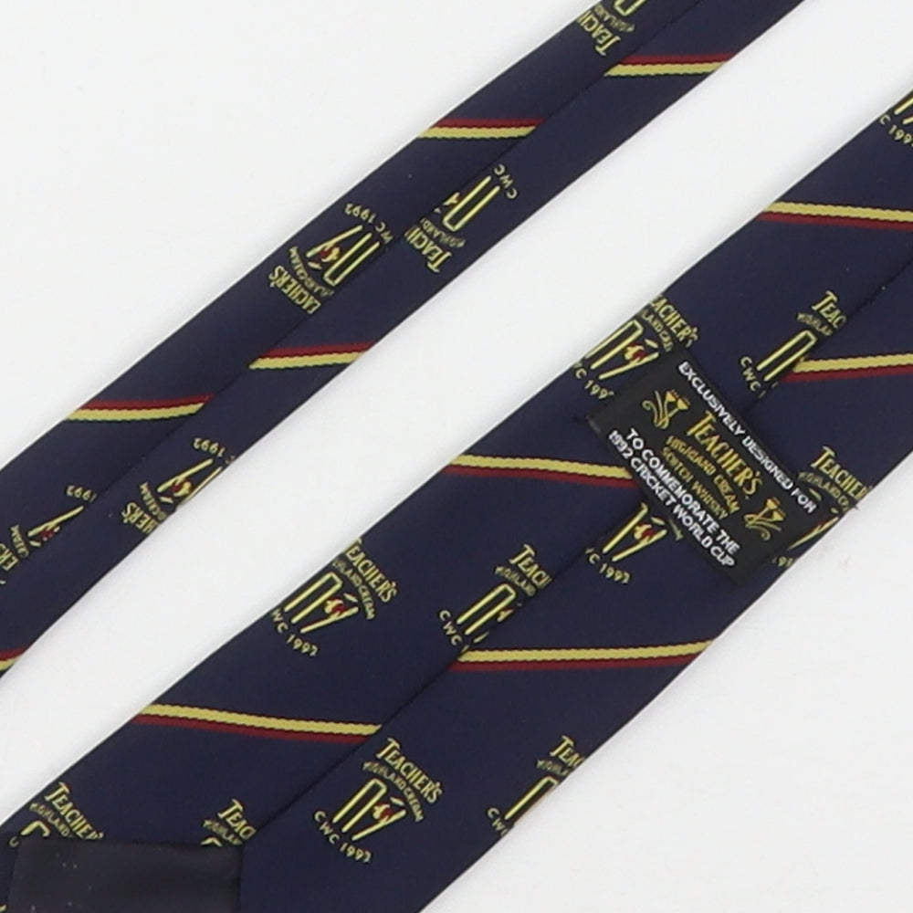 Teachers Mens Multicoloured Geometric Polyester Pointed Tie One Size