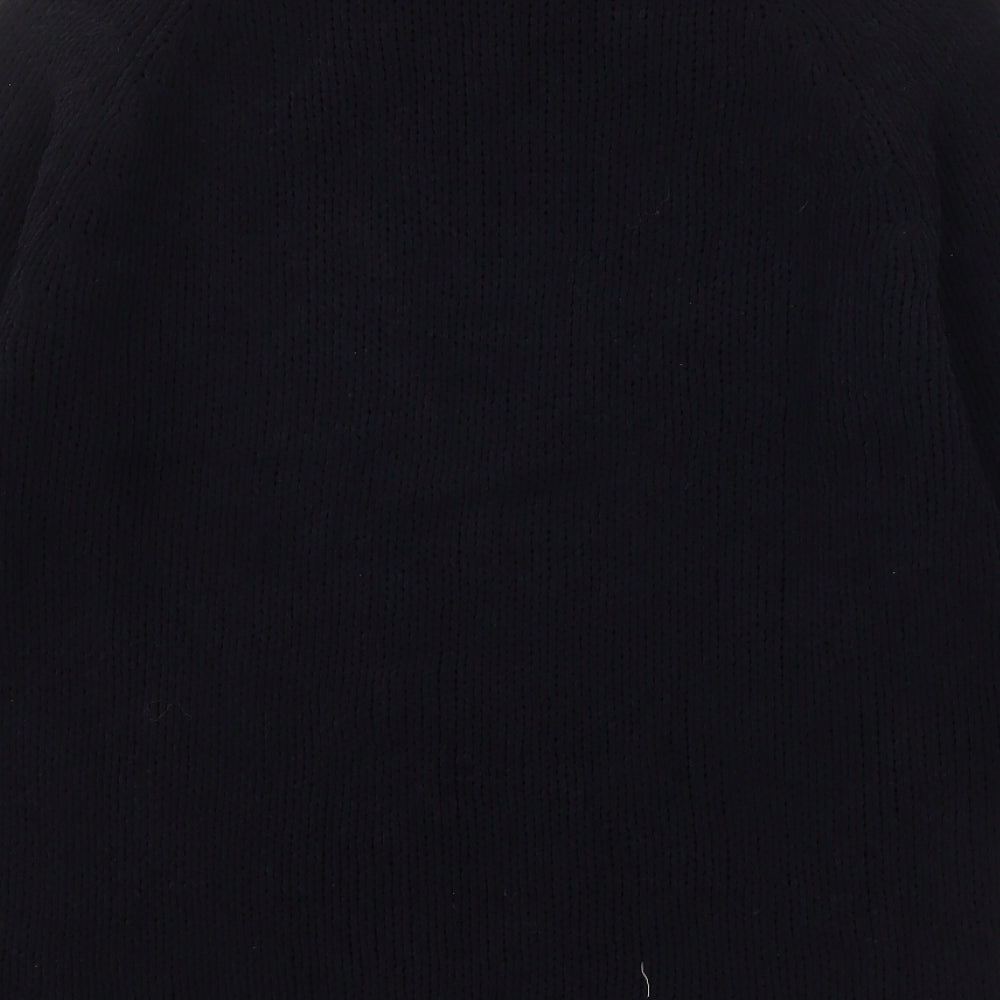Dissident Mens Black Round Neck Polyester Pullover Jumper Size M